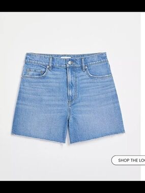 Loft High Rise Cut Off Denim Shorts in Mid Wash Size 6 (28)